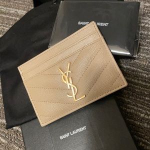 New YSL monogram card holder